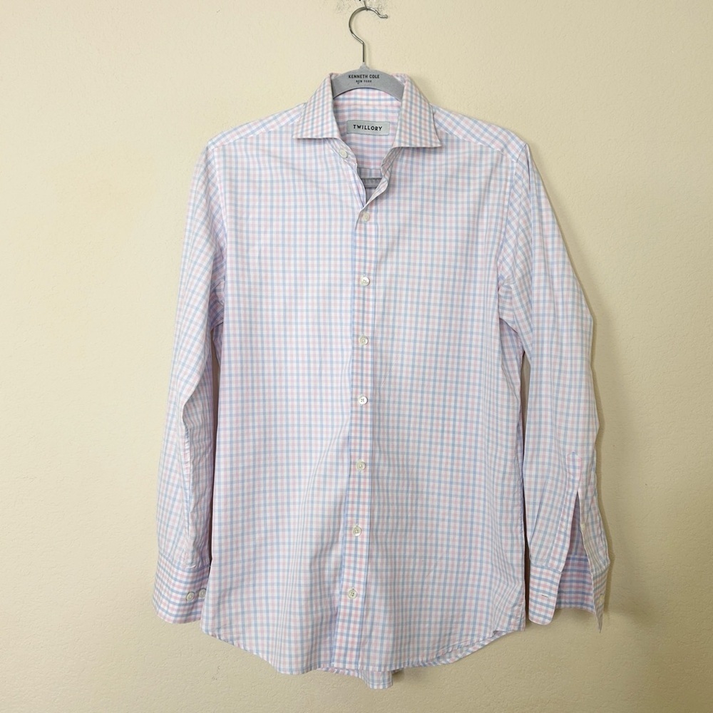 Tailored Pink & Blue Check Button-Down Shirt - Twillory